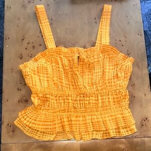 Vibrant Orange Camisole Top with Sleek Design